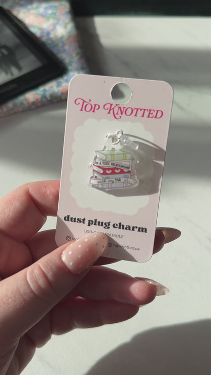Toxic TBR Kindle & USB-C Dust Plug Charm