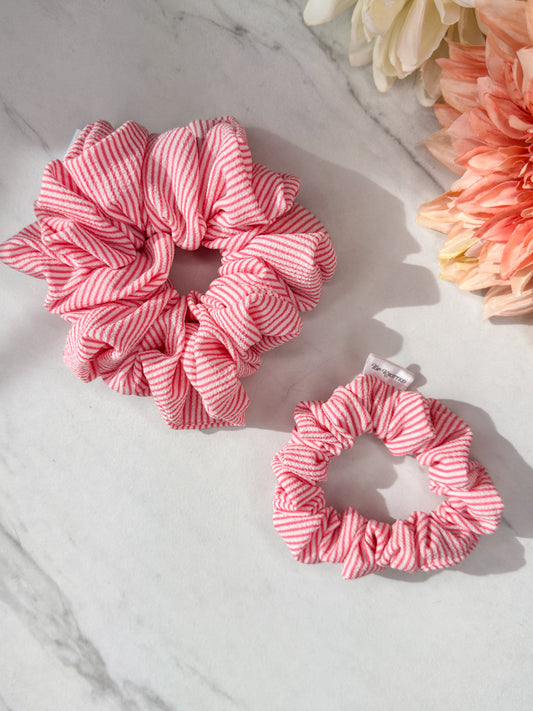 Strawberry Stripe Scrunchie
