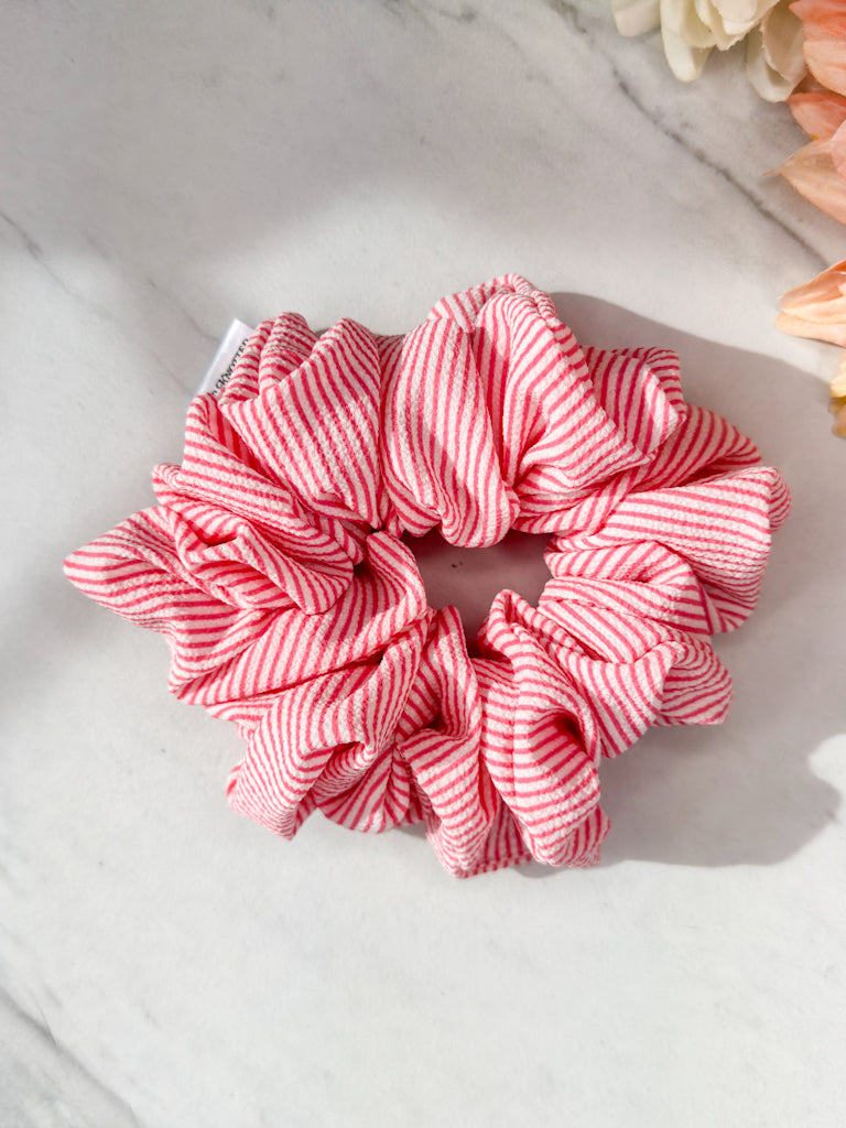 Strawberry Stripe Scrunchie