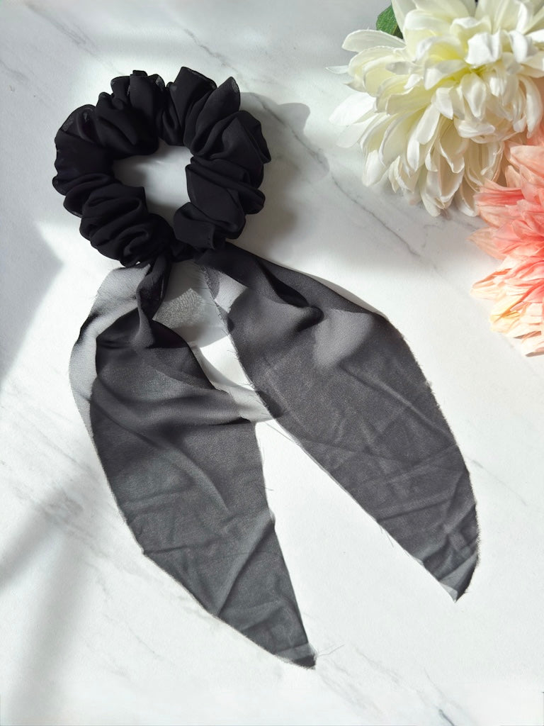 Black Scrunchie Scarf