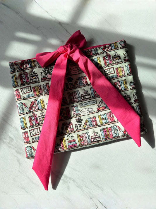 Smutty Bookshelf Quilted Book Sleeve