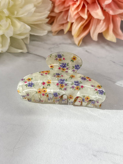 Floral Everyday Claw Clip