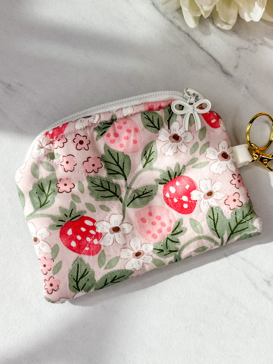 Blush Berry Mini Wallet Keychain