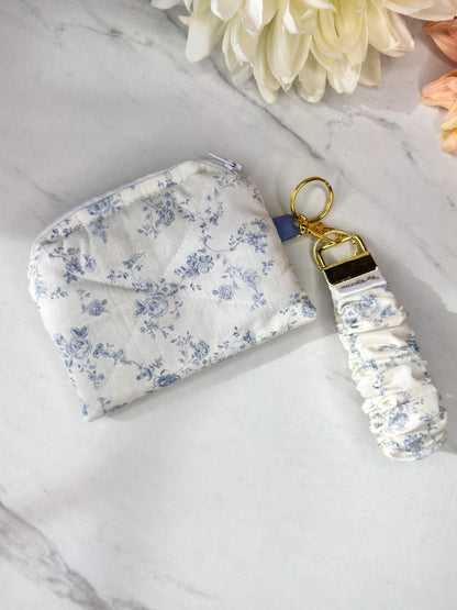 Vintage Toile Mini Wallet Keychain
