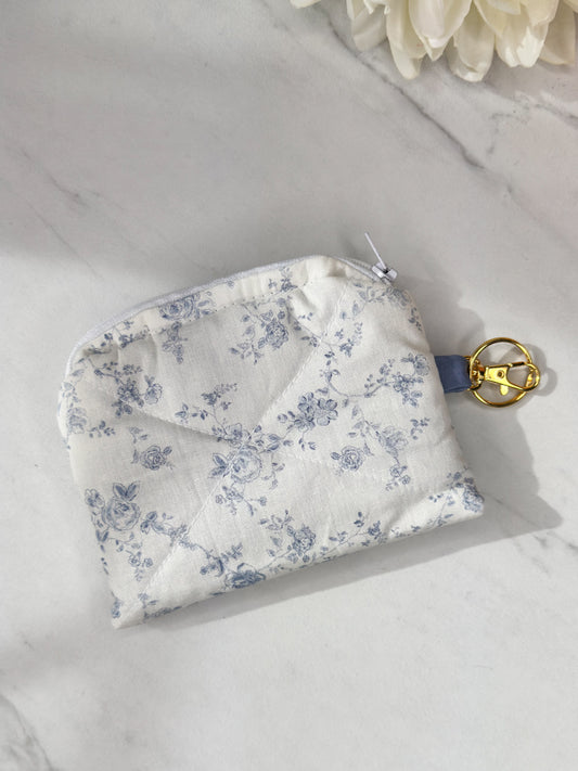 Vintage Toile Mini Wallet Keychain