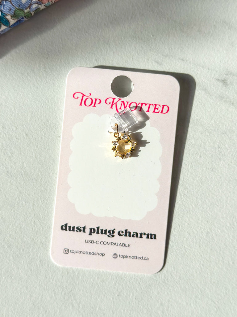 Moon and Stars Kindle & USB-C Dust Plug Charm