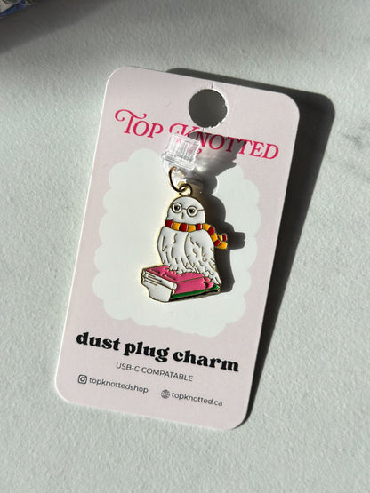 Hedwig Kindle & USB-C Dust Plug Charm