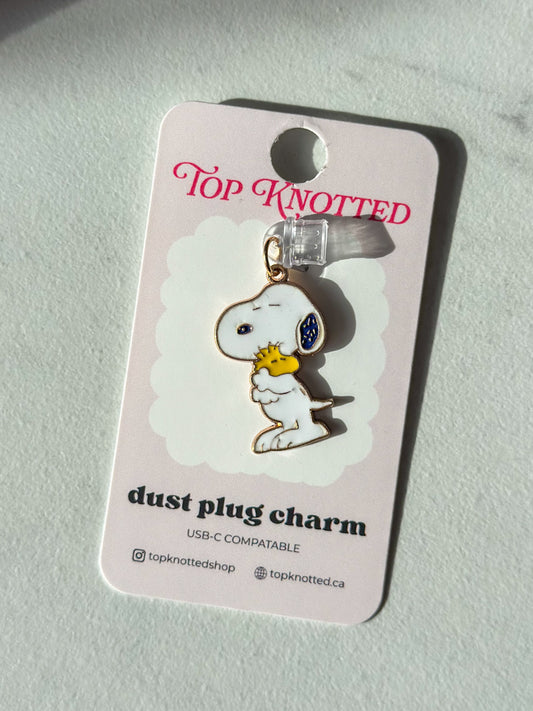 Snoopy Kindle & USB-C Dust Plug Charm
