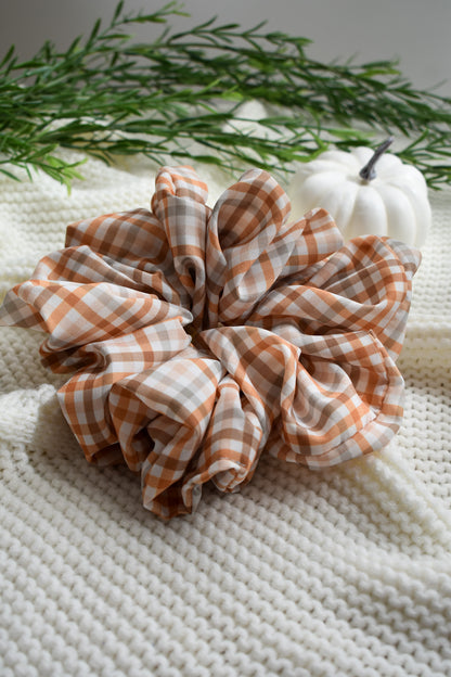 Pumpkin Plaid | Mega Scrunchie